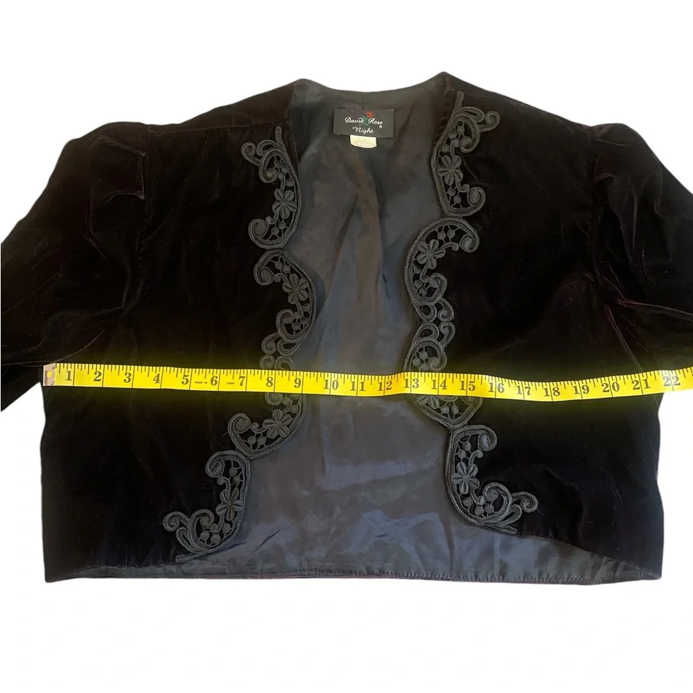 David Rose cropped vintage bolero, Black, Large - Picture 6 of 7